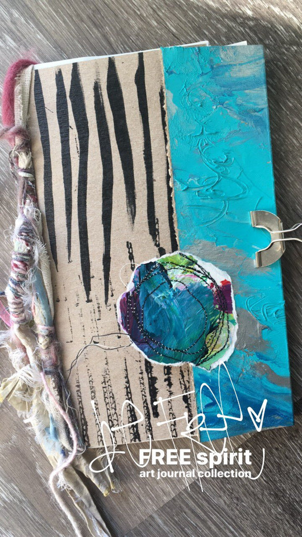 be FREE} FREE spirit handmade art journal - #tracibautistaCOLOR