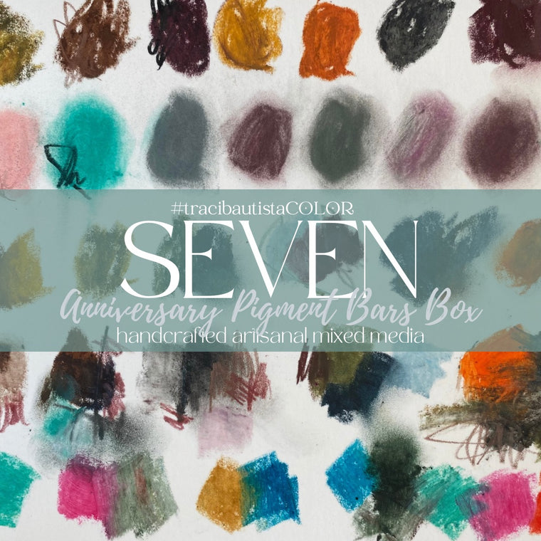 #tracibautistaCOLOR ~ SEVEN anniversary multicolor + confetti PIGMENT BARS {7-set}