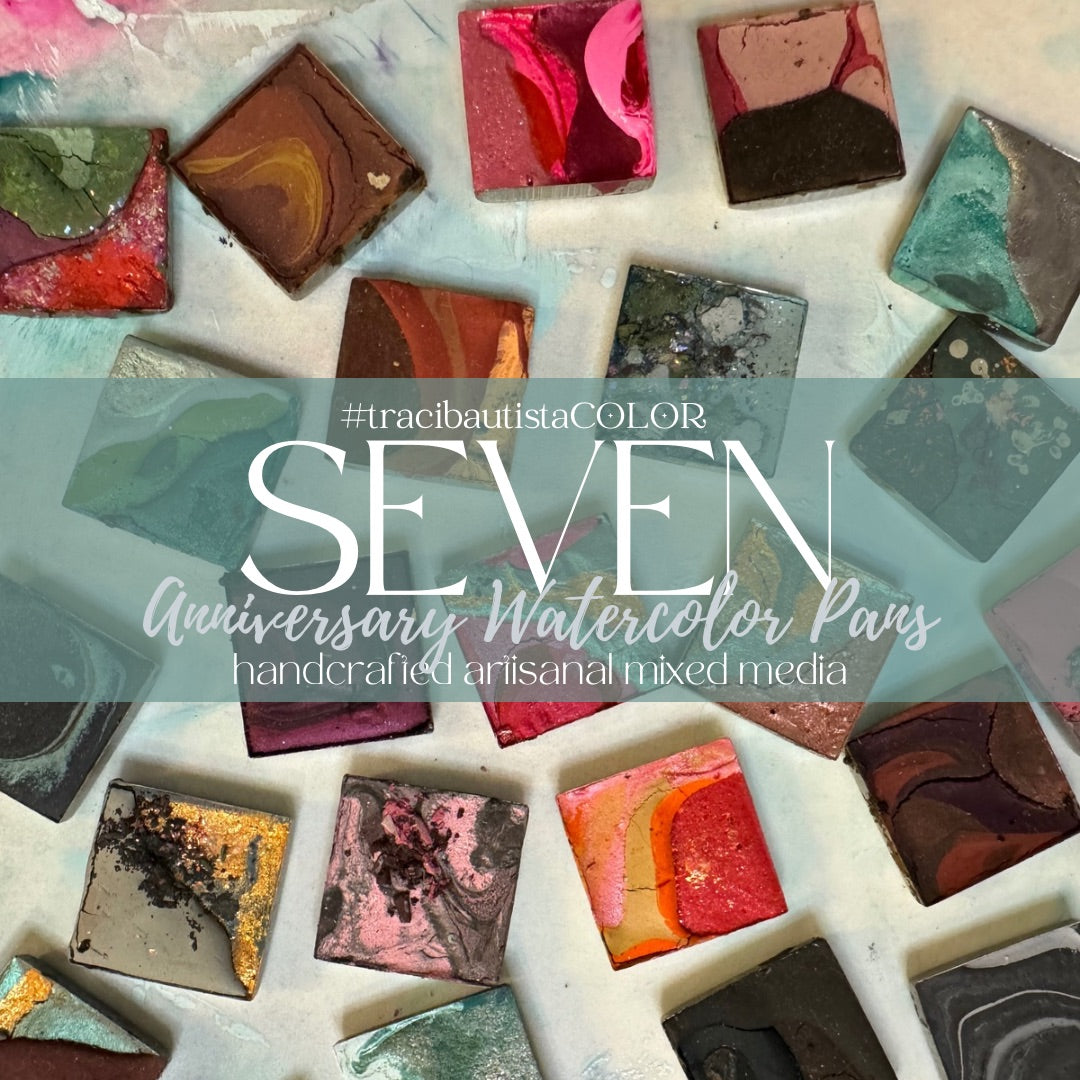 #tracibautistaCOLOR ~ SEVEN anniversary multicolor watercolor pans {7-set}